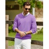 image:imageCOOFANDY Men Casual V Neck Sweater Ribbed Knit Slim Fit Long Sleeve Pullover TopPurple