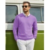 image:imageCOOFANDY Men Casual V Neck Sweater Ribbed Knit Slim Fit Long Sleeve Pullover TopPurple
