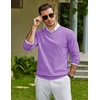 image:imageCOOFANDY Men Casual V Neck Sweater Ribbed Knit Slim Fit Long Sleeve Pullover TopPurple