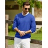 image:imageCOOFANDY Men Casual V Neck Sweater Ribbed Knit Slim Fit Long Sleeve Pullover TopRoyal Blue