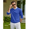 image:imageCOOFANDY Men Casual V Neck Sweater Ribbed Knit Slim Fit Long Sleeve Pullover TopRoyal Blue