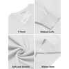 image:imageCOOFANDY Men Casual V Neck Sweater Ribbed Knit Slim Fit Long Sleeve Pullover TopWhite