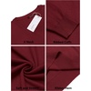 image:imageCOOFANDY Men Casual V Neck Sweater Ribbed Knit Slim Fit Long Sleeve Pullover TopWine Red