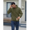 image:imageCOOFANDY Men Cotton Fleece Hooded Sweatshirt Casual Long Sleeve Hoodies Pullover Fashion Drawstring Hoodie with Kanga PocketArmy Green
