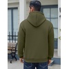 image:imageCOOFANDY Men Cotton Fleece Hooded Sweatshirt Casual Long Sleeve Hoodies Pullover Fashion Drawstring Hoodie with Kanga PocketArmy Green