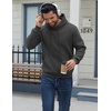 image:imageCOOFANDY Men Cotton Fleece Hooded Sweatshirt Casual Long Sleeve Hoodies Pullover Fashion Drawstring Hoodie with Kanga PocketDark Gray
