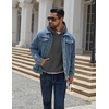 image:imageCOOFANDY Men Cotton Fleece Hooded Sweatshirt Casual Long Sleeve Hoodies Pullover Fashion Drawstring Hoodie with Kanga PocketDark Gray