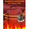 image:imageCOOFANDY Men Cotton Fleece Hooded Sweatshirt Casual Long Sleeve Hoodies Pullover Fashion Drawstring Hoodie with Kanga PocketDeep Red