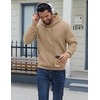 image:imageCOOFANDY Men Cotton Fleece Hooded Sweatshirt Casual Long Sleeve Hoodies Pullover Fashion Drawstring Hoodie with Kanga PocketKhaki