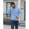image:imageCOOFANDY Men Cotton Fleece Hooded Sweatshirt Casual Long Sleeve Hoodies Pullover Fashion Drawstring Hoodie with Kanga PocketLight Blue