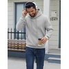 image:imageCOOFANDY Men Cotton Fleece Hooded Sweatshirt Casual Long Sleeve Hoodies Pullover Fashion Drawstring Hoodie with Kanga PocketLight Gray