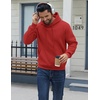 image:imageCOOFANDY Men Cotton Fleece Hooded Sweatshirt Casual Long Sleeve Hoodies Pullover Fashion Drawstring Hoodie with Kanga PocketRed