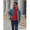 image:imageCOOFANDY Men Cotton Fleece Hooded Sweatshirt Casual Long Sleeve Hoodies Pullover Fashion Drawstring Hoodie with Kanga PocketRed