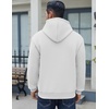 image:imageCOOFANDY Men Cotton Fleece Hooded Sweatshirt Casual Long Sleeve Hoodies Pullover Fashion Drawstring Hoodie with Kanga PocketWhite