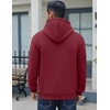 image:imageCOOFANDY Men Cotton Fleece Hooded Sweatshirt Casual Long Sleeve Hoodies Pullover Fashion Drawstring Hoodie with Kanga PocketWine Red