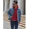 image:imageCOOFANDY Men Cotton Fleece Hooded Sweatshirt Casual Long Sleeve Hoodies Pullover Fashion Drawstring Hoodie with Kanga PocketWine Red