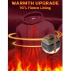 image:imageCOOFANDY Men Cotton Fleece Hooded Sweatshirt Casual Long Sleeve Hoodies Pullover Fashion Drawstring Hoodie with Kanga PocketWine Red