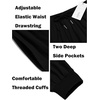 image:imageCOOFANDY Men Hippie Harem Pants Baggy Linen Cotton Boho Yoga Pants Summer Beach Pants Casual Drop Crotch TrouserBlack
