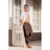image:imageCOOFANDY Men Hippie Harem Pants Baggy Linen Cotton Boho Yoga Pants Summer Beach Pants Casual Drop Crotch TrouserBrown