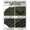 image:imageCOOFANDY Men Mock Neck Button Sweater Casual Knitted Sweaters Fashion Henley SweaterArmy Green