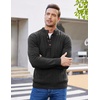 image:imageCOOFANDY Men Mock Neck Button Sweater Casual Knitted Sweaters Fashion Henley SweaterBlack