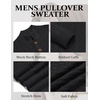 image:imageCOOFANDY Men Mock Neck Button Sweater Casual Knitted Sweaters Fashion Henley SweaterBlack