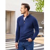 image:imageCOOFANDY Men Mock Neck Button Sweater Casual Knitted Sweaters Fashion Henley SweaterBlue