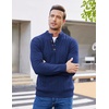 image:imageCOOFANDY Men Mock Neck Button Sweater Casual Knitted Sweaters Fashion Henley SweaterBlue