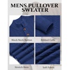 image:imageCOOFANDY Men Mock Neck Button Sweater Casual Knitted Sweaters Fashion Henley SweaterBlue