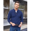 image:imageCOOFANDY Men Mock Neck Button Sweater Casual Knitted Sweaters Fashion Henley SweaterBlue