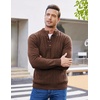 image:imageCOOFANDY Men Mock Neck Button Sweater Casual Knitted Sweaters Fashion Henley SweaterBrown