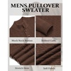 image:imageCOOFANDY Men Mock Neck Button Sweater Casual Knitted Sweaters Fashion Henley SweaterBrown