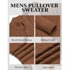 image:imageCOOFANDY Men Mock Neck Button Sweater Casual Knitted Sweaters Fashion Henley SweaterCaramel