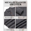 image:imageCOOFANDY Men Mock Neck Button Sweater Casual Knitted Sweaters Fashion Henley SweaterDark Gray