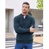 image:imageCOOFANDY Men Mock Neck Button Sweater Casual Knitted Sweaters Fashion Henley SweaterDeep Blue