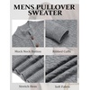 image:imageCOOFANDY Men Mock Neck Button Sweater Casual Knitted Sweaters Fashion Henley SweaterGray