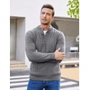 image:imageCOOFANDY Men Mock Neck Button Sweater Casual Knitted Sweaters Fashion Henley SweaterGray
