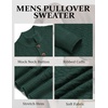 image:imageCOOFANDY Men Mock Neck Button Sweater Casual Knitted Sweaters Fashion Henley SweaterGreen