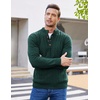 image:imageCOOFANDY Men Mock Neck Button Sweater Casual Knitted Sweaters Fashion Henley SweaterGreen