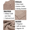 image:imageCOOFANDY Men Mock Neck Button Sweater Casual Knitted Sweaters Fashion Henley SweaterKhaki