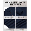 image:imageCOOFANDY Men Mock Neck Button Sweater Casual Knitted Sweaters Fashion Henley SweaterNavy Blue