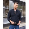 image:imageCOOFANDY Men Mock Neck Button Sweater Casual Knitted Sweaters Fashion Henley SweaterNavy Blue