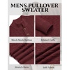 image:imageCOOFANDY Men Mock Neck Button Sweater Casual Knitted Sweaters Fashion Henley SweaterWine Red