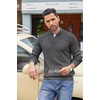 image:imageCOOFANDY Men Quarter Button Sweater Long Sleeve Henley Waffle Knit Pullover  3 Button Mock Neck Casual Dressy Slim Fit Fall Winter Tops Stand Collar Business Office Ribbed Cuffs Warm Cozy LayeringDark Grey