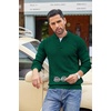image:imageCOOFANDY Men Quarter Button Sweater Long Sleeve Henley Waffle Knit Pullover  3 Button Mock Neck Casual Dressy Slim Fit Fall Winter Tops Stand Collar Business Office Ribbed Cuffs Warm Cozy LayeringDark Green
