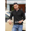 image:imageCOOFANDY Men Quarter Button Sweater Long Sleeve Henley Waffle Knit Pullover  3 Button Mock Neck Casual Dressy Slim Fit Fall Winter Tops Stand Collar Business Office Ribbed Cuffs Warm Cozy LayeringBlack