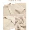 image:imageCOOFANDY Men Quarter Button Sweater Long Sleeve Henley Waffle Knit Pullover  3 Button Mock Neck Casual Dressy Slim Fit Fall Winter Tops Stand Collar Business Office Ribbed Cuffs Warm Cozy LayeringBeige