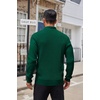image:imageCOOFANDY Men Quarter Button Sweater Long Sleeve Henley Waffle Knit Pullover  3 Button Mock Neck Casual Dressy Slim Fit Fall Winter Tops Stand Collar Business Office Ribbed Cuffs Warm Cozy LayeringDark Green