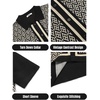 image:imageCOOFANDY Mens 2 Piece Outfit Vintage Short Sleeve Button Down Knit Polo Shirts Casual Beach Shorts SetsBlack  Light Khaki