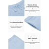 image:imageCOOFANDY Mens 2 Piece Outfit Vintage Short Sleeve Button Down Knit Polo Shirts Casual Beach Shorts SetsBlue